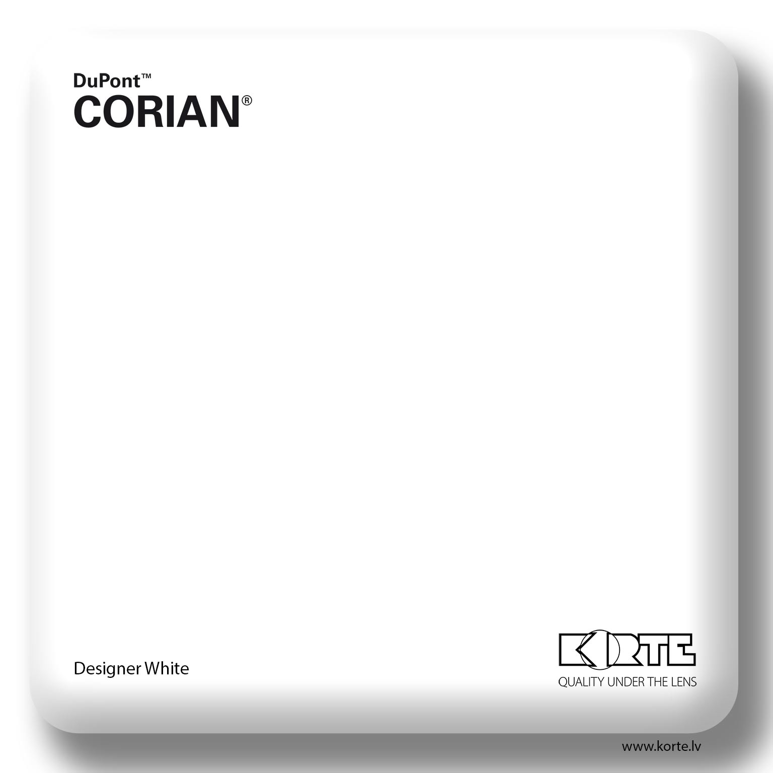 Materiāla paraugs, Corian Designer White, DuPont™ Corian®