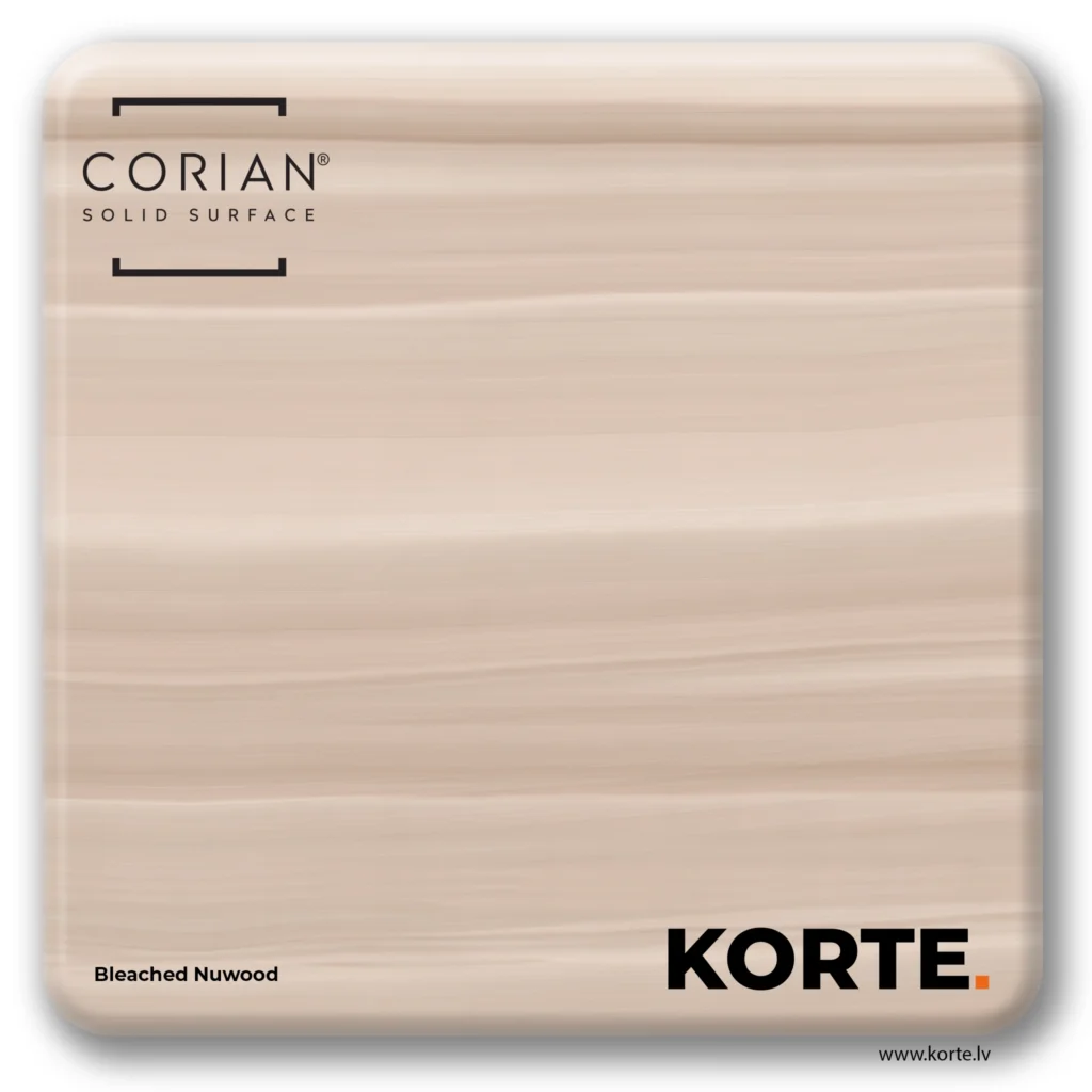 Corian sample Bleached Nuwood