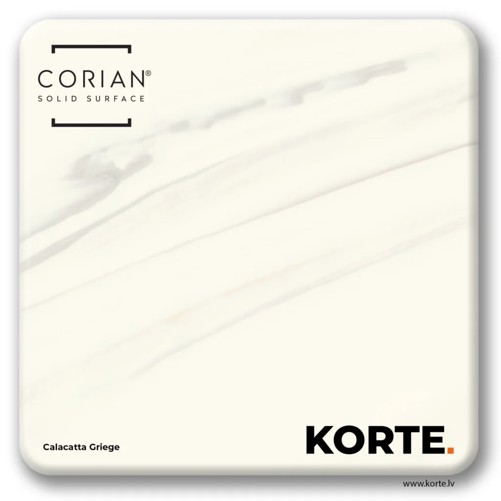 Corian sample Calacatta Griege