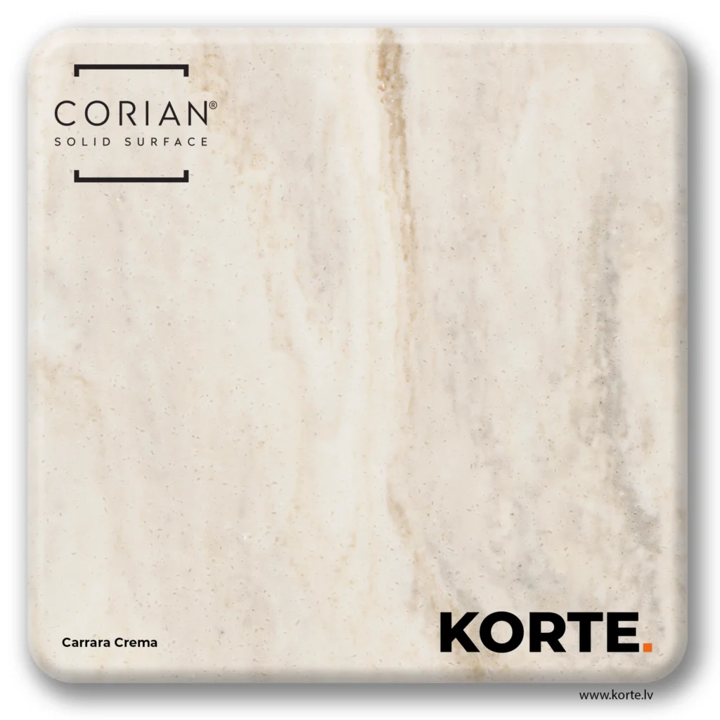 Corian sample Carrara Crema