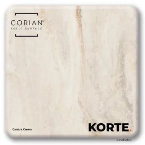Corian sample Carrara Crema