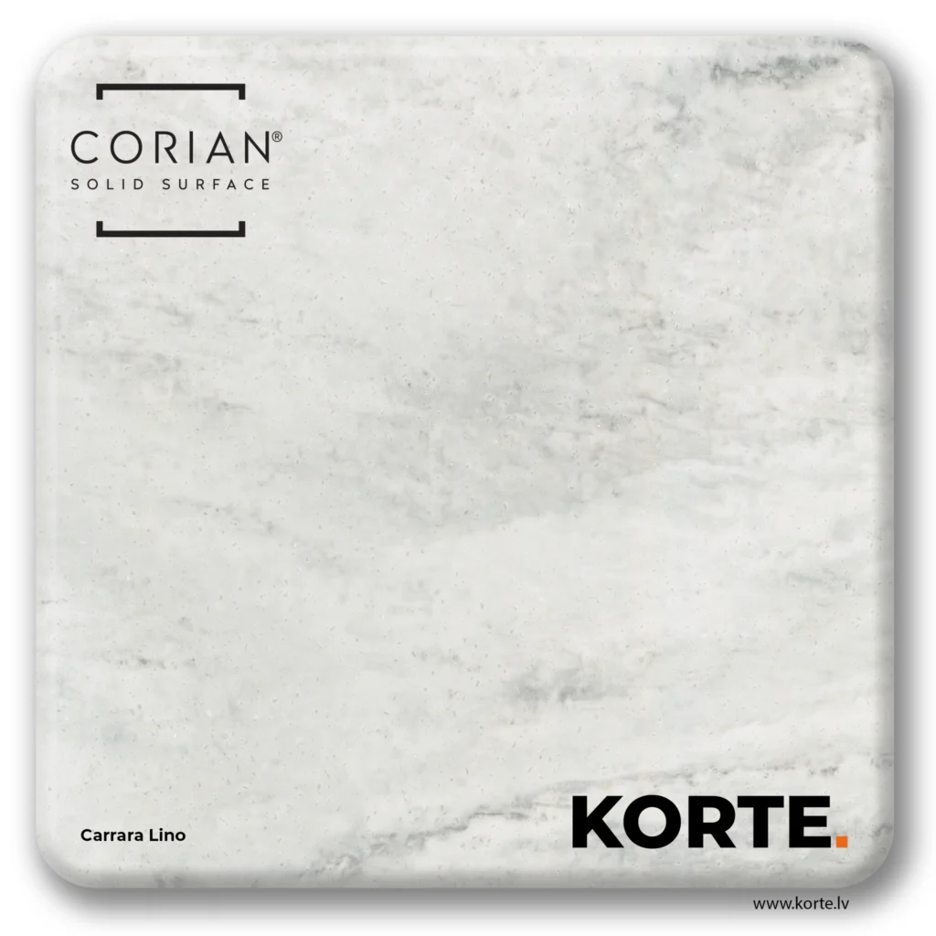 Corian sample Carrara Lino