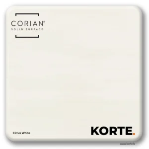 Corian sample Cirrus White