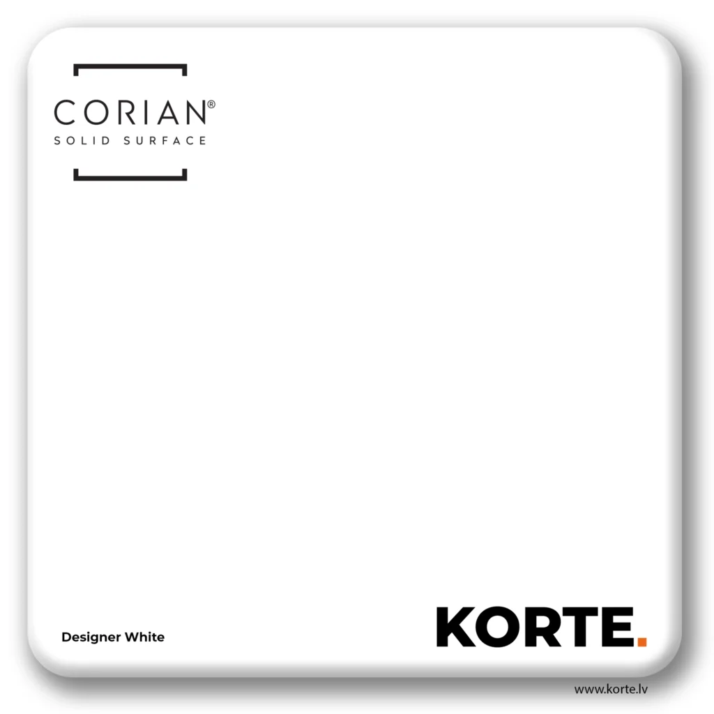 Corian sample Designer White