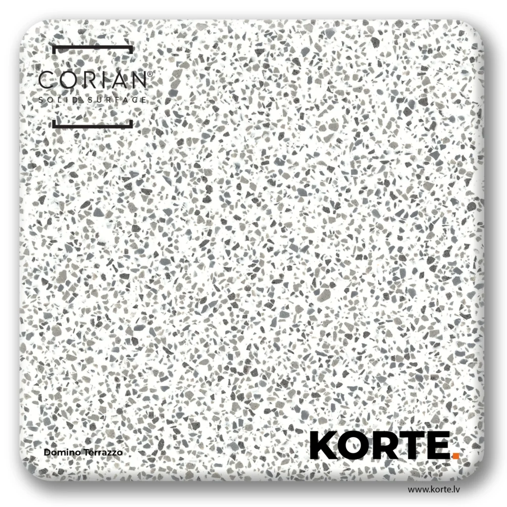Corian sample Domino Terrazzo