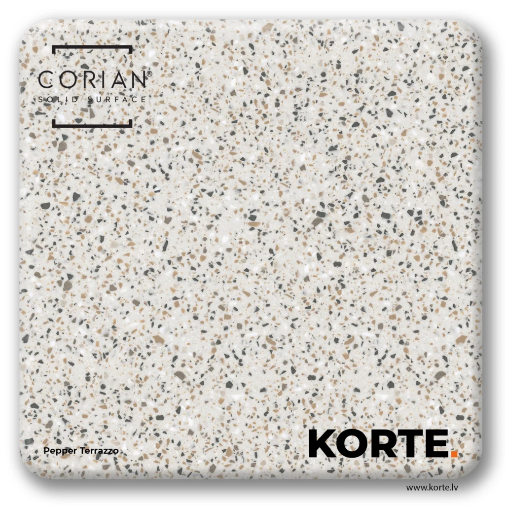 Corian sample Pepper Terrazzo