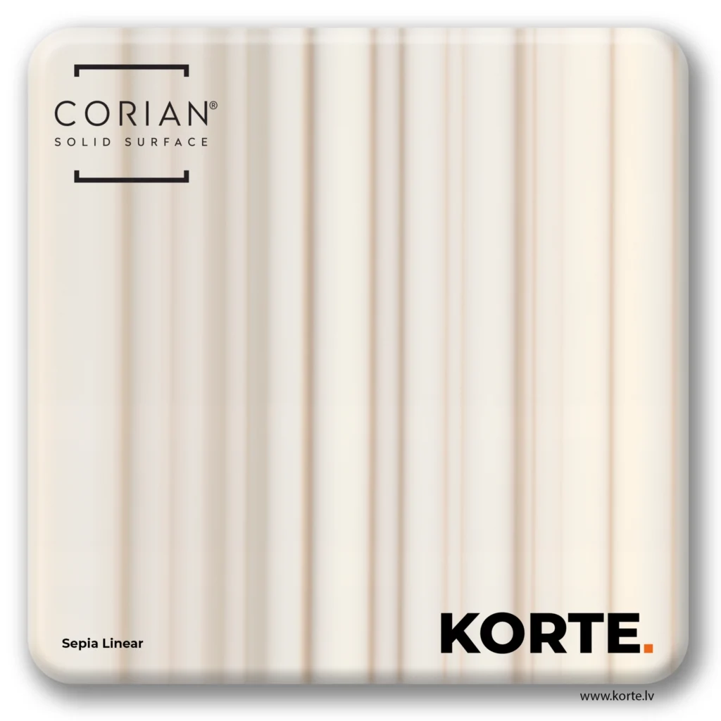 Corian sample Sepia Linear