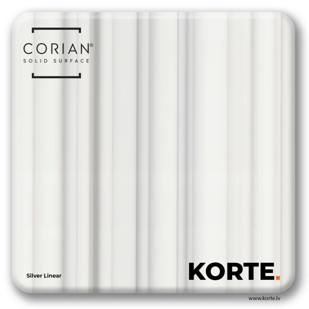 Corian sample Silver Linear