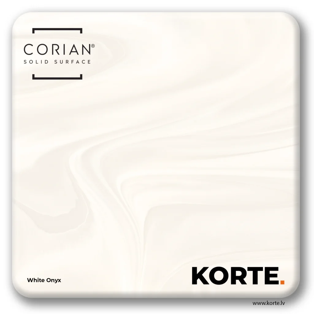 Corian sample White Onyx